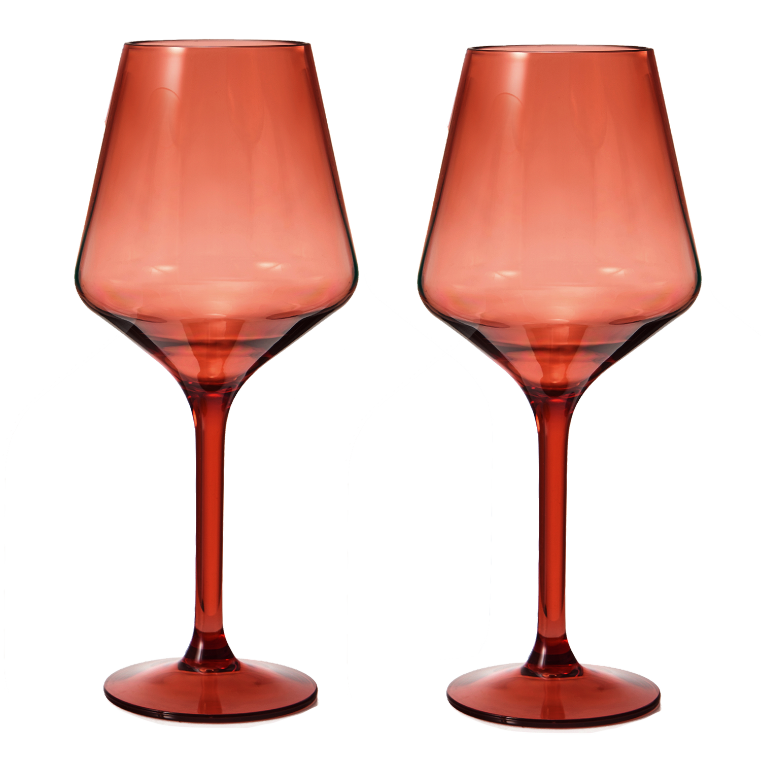 Saint Tropez Acrylic Stemmed Wine Glassware, Set of 2
