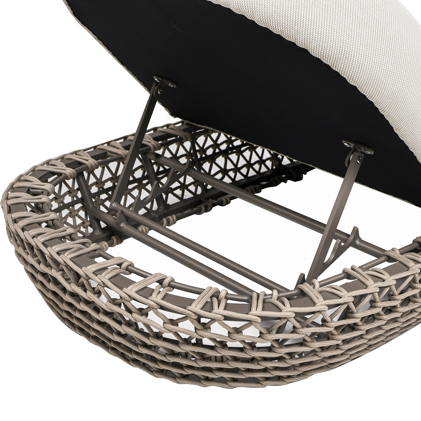 Willow Wicker & Sunbrella Upholstered Patio Lounger