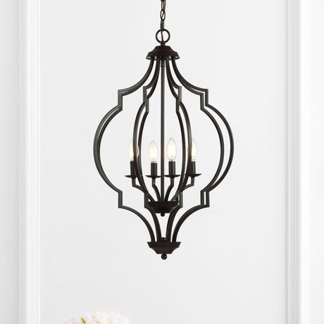 Iron-Adjustable-Ogee-Lantern-LED-Pendant-Pendant