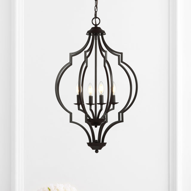 Iron-Adjustable-Ogee-Lantern-LED-Pendant-Pendant