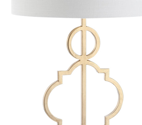 Metal LED Table Lamp - Gold/White