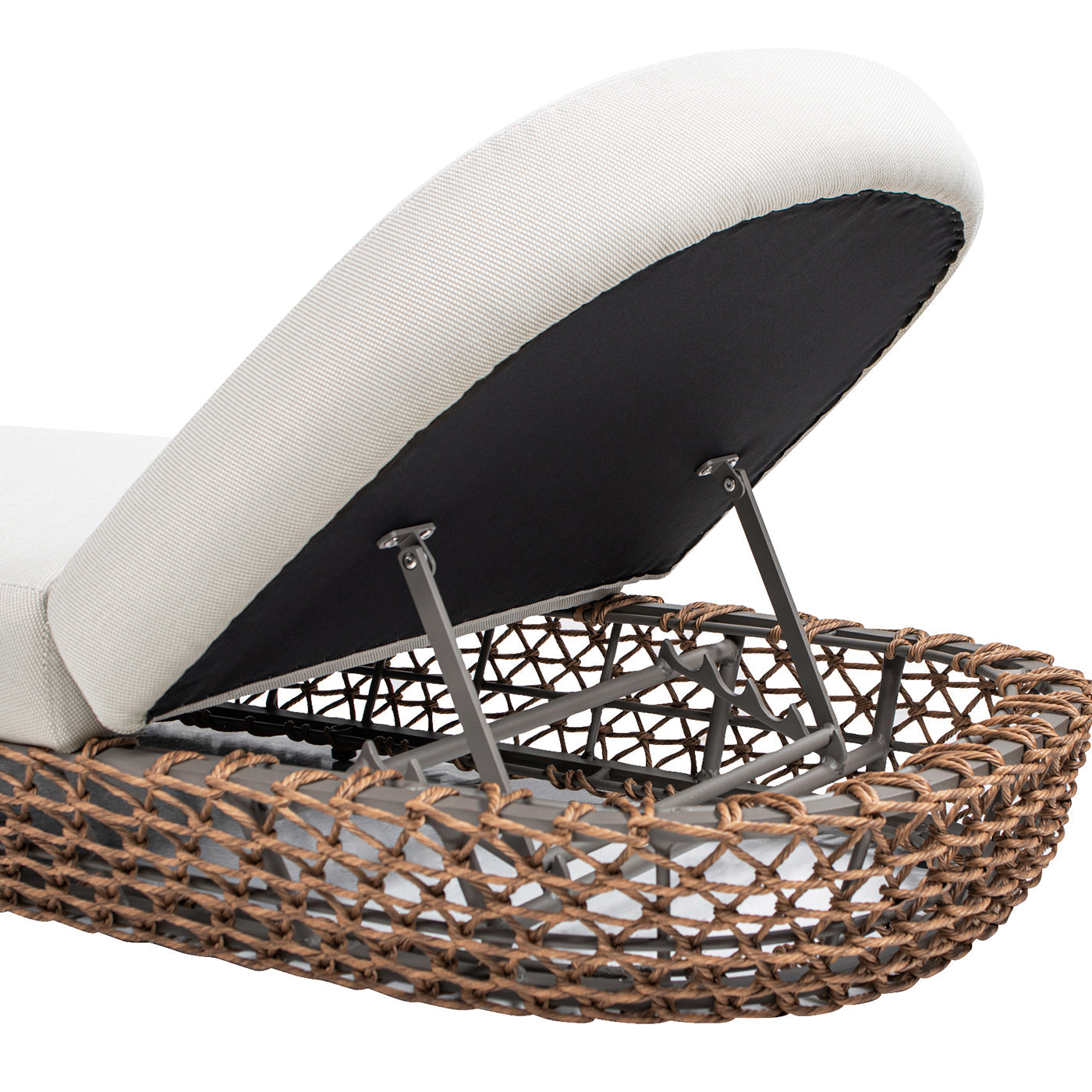Willow Wicker & Sunbrella Upholstered Patio Lounger
