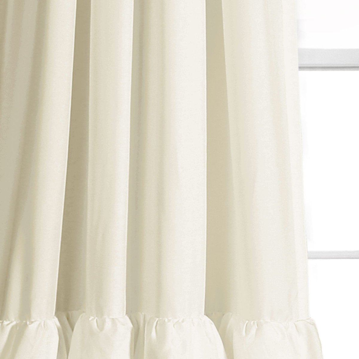 Allison Ruffle Window Curtain Panel Set