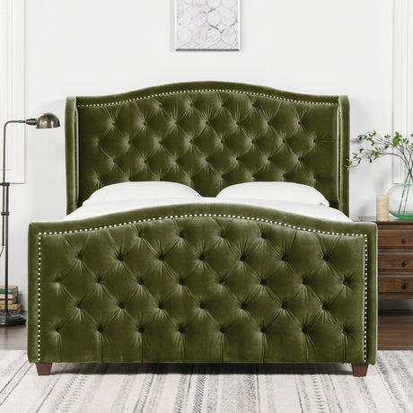 The-Stjørnholm™-Nailhead-Upholstered-Bedframe--Queen-Beds-&-Bed-Frames