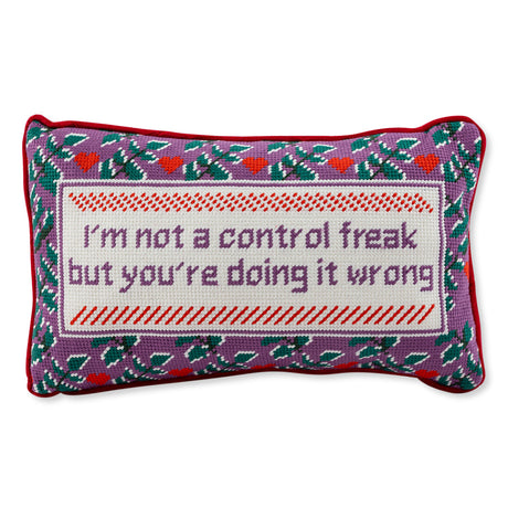 Control Freak Needlepoint Pillow