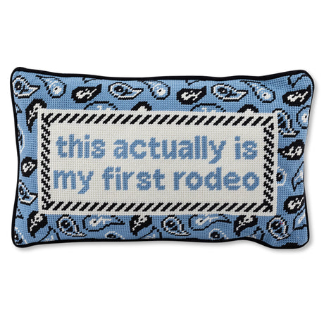 First Rodeo Needlepoint Pillow