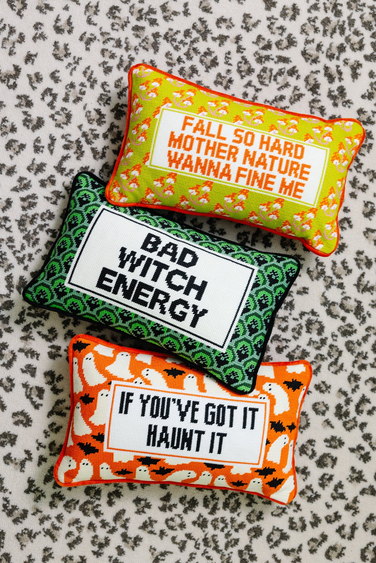 Haunt It Needlepoint Pillow