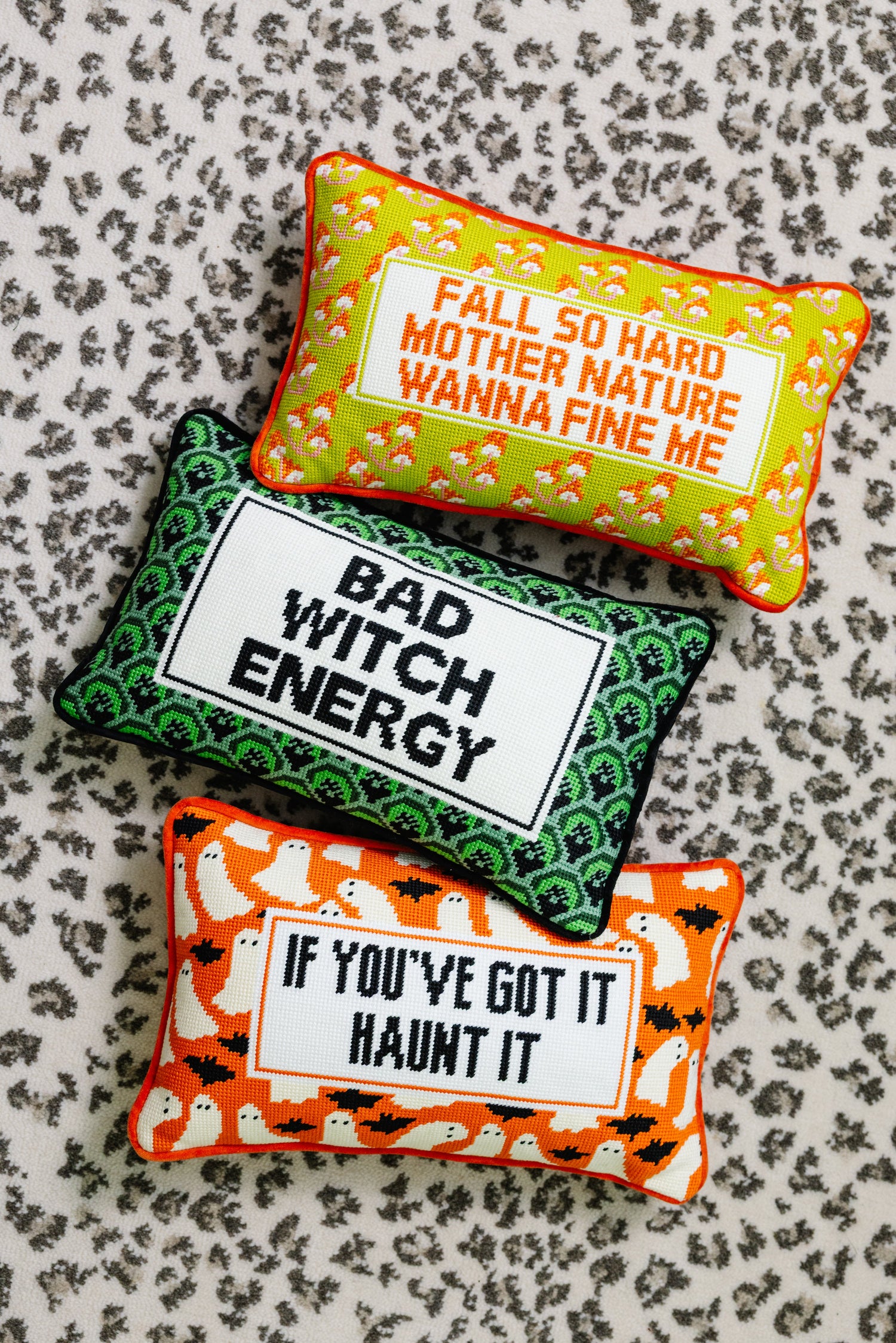 Haunt It Needlepoint Pillow