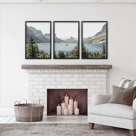 Montana Glacier National Park. Mountain Lake. Travel Wall Art