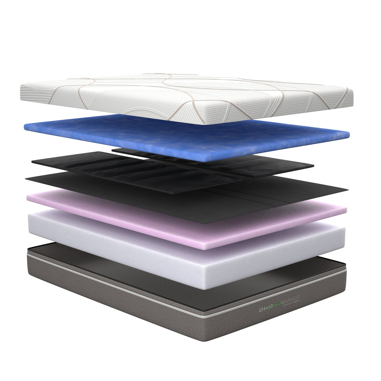 Ghostbed massage mattress profile