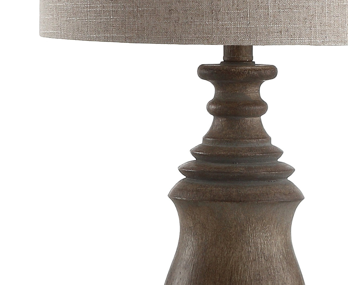 Resin LED Table Lamp - Brown