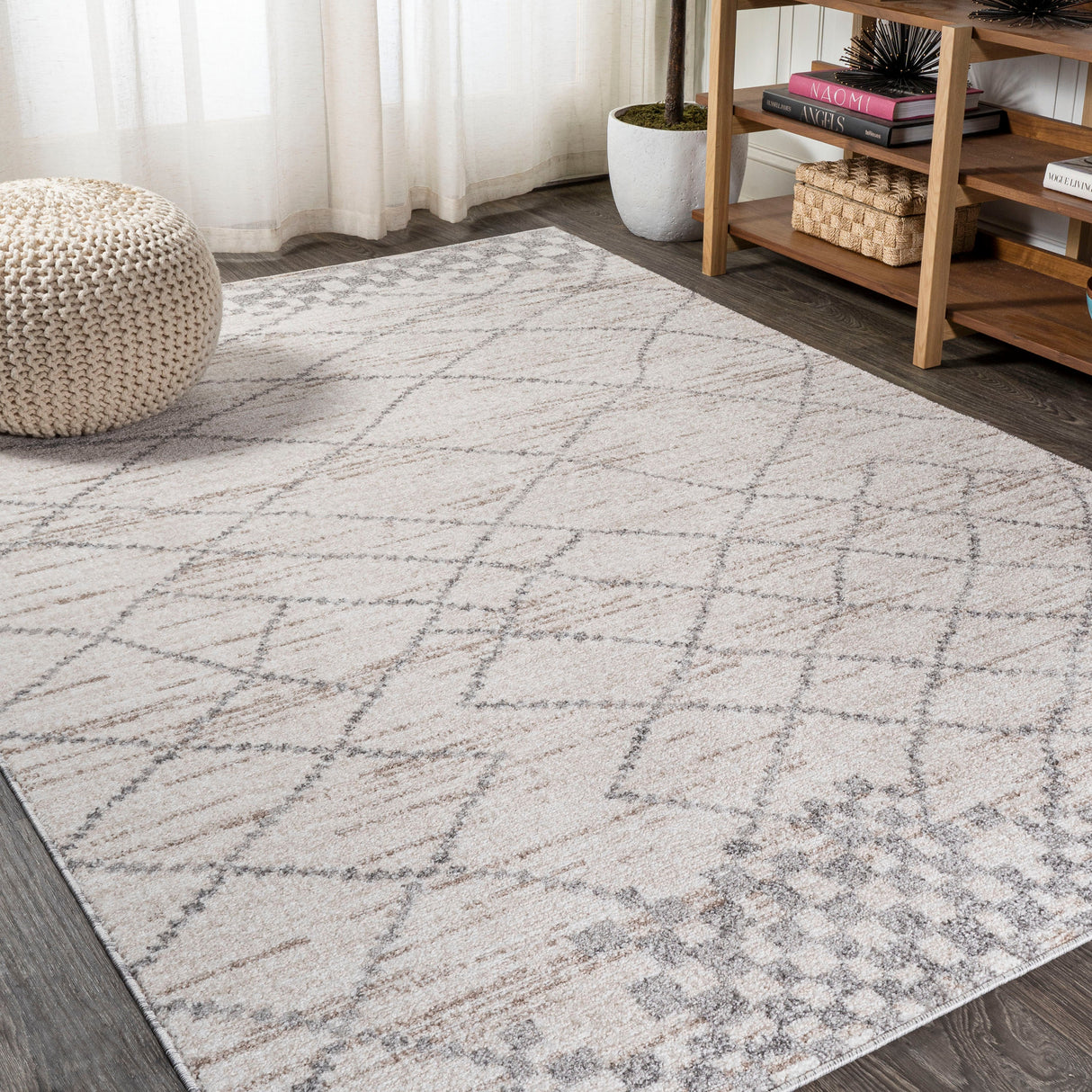 Asilah Moroccan Modern Diamond Area Rug
