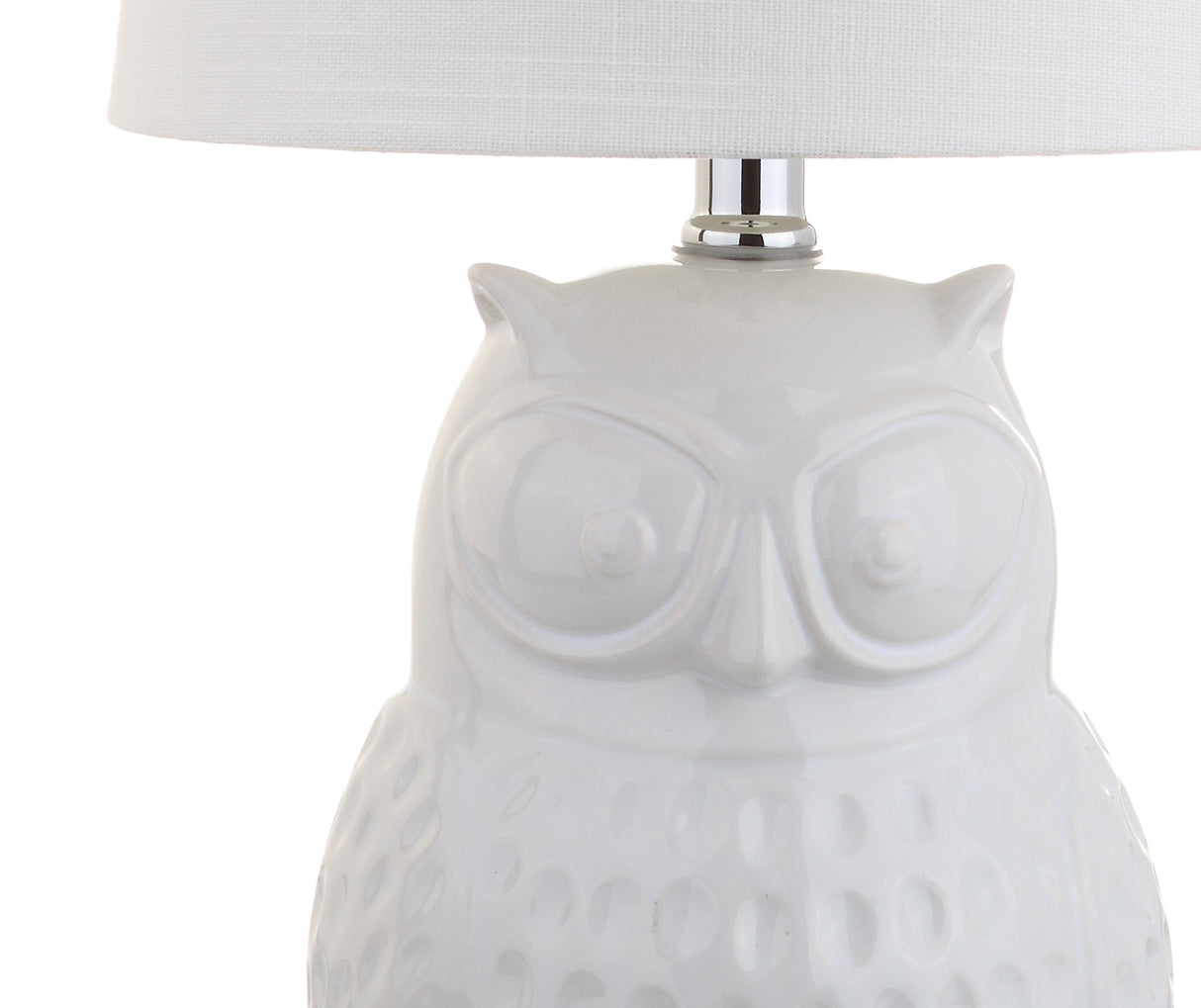 White Owl Ceramic Mini LED Table Lamp