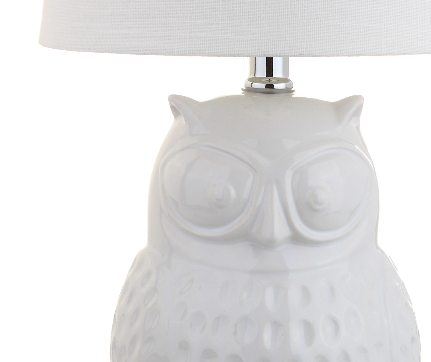 White Owl Ceramic Mini LED Table Lamp