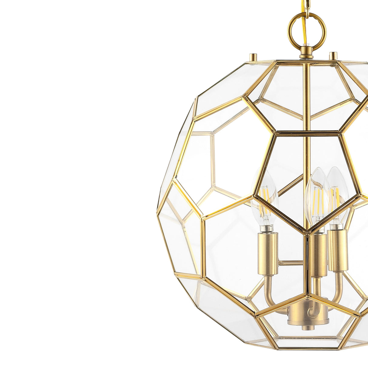 3-Light Modern Bohemian Iron/Glass LED Pendant