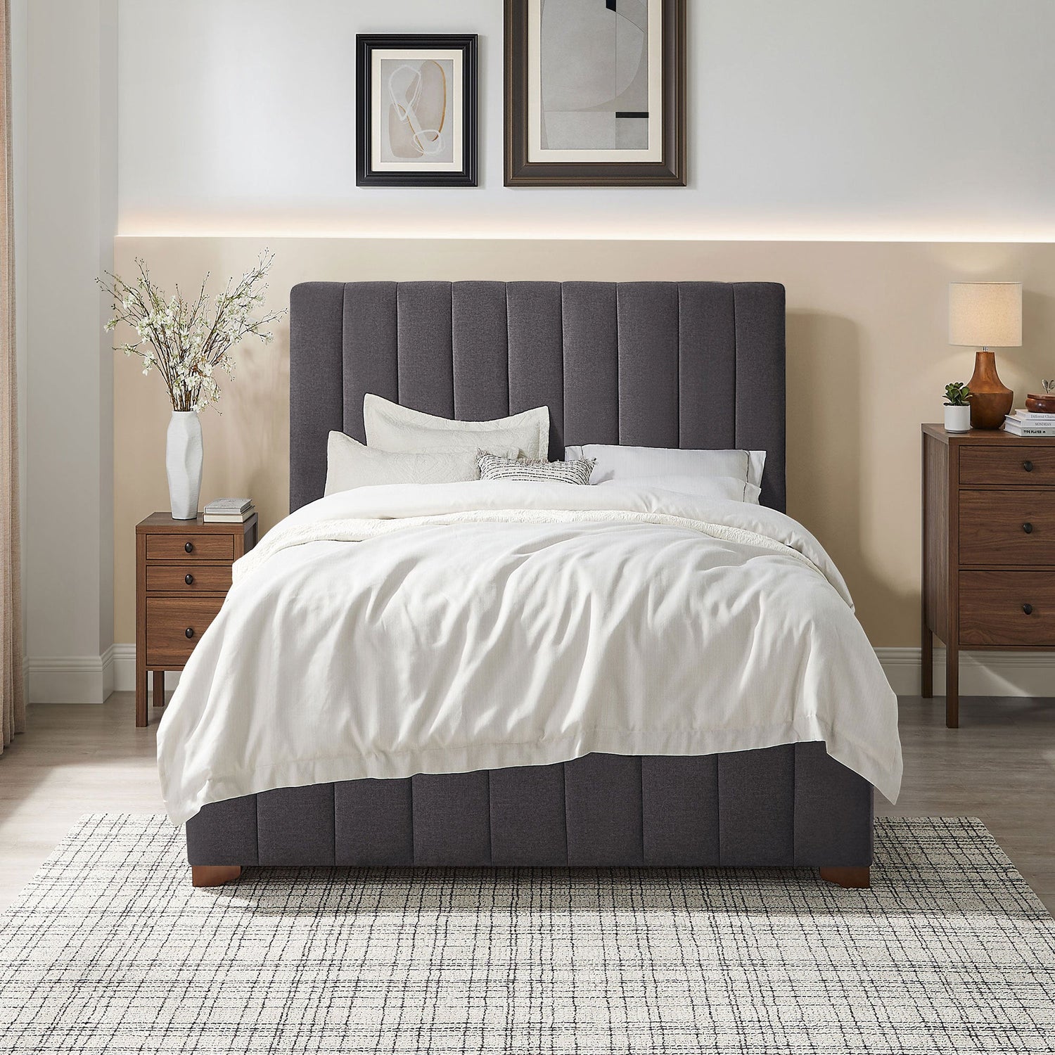 The-Vinterdal™-Corduroy-Wingback-Bed-Full-Size-Beds-&-Bed-Frames