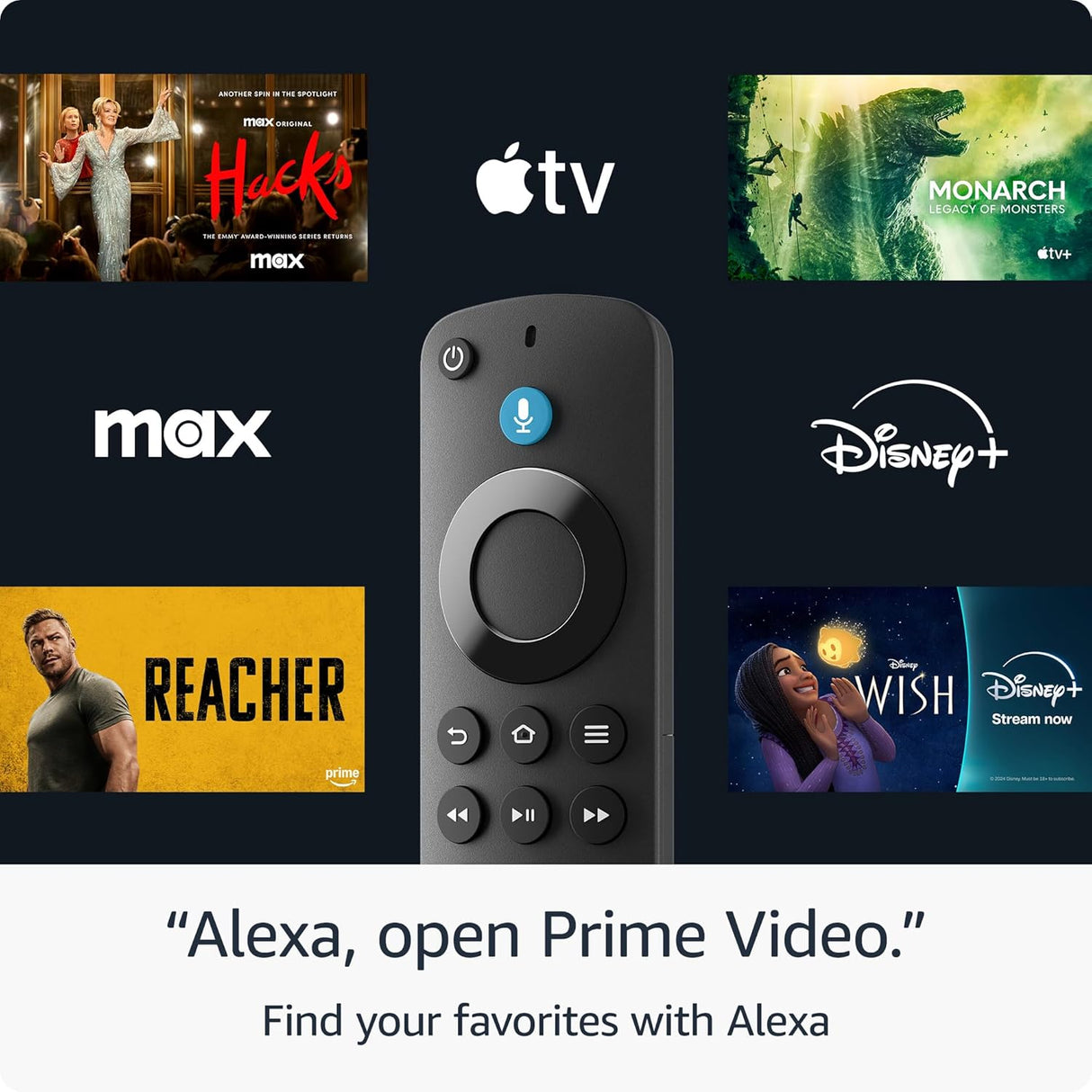 Amazon Fire TV Stick HD (newest model), free and live TV, Alexa Voice Remote