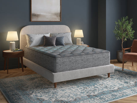 Restonic comfort care 12' hybrid euro top mattress, individual pocketed coil mattress , plush comfort