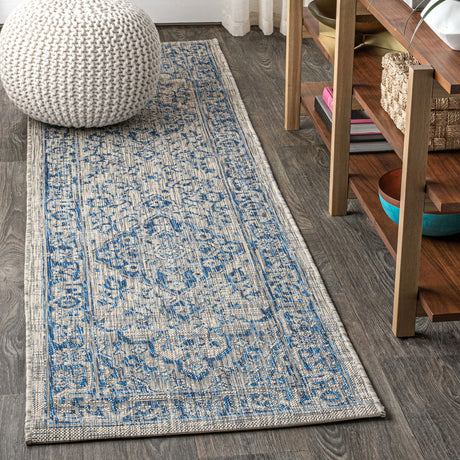 Boho Medallion Textured Weave Indoor/Outdoor Area Rug