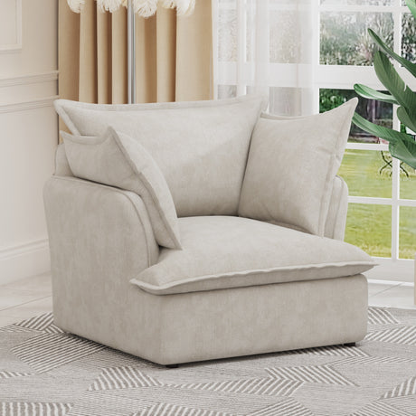 Puerta-Beige-Chenille-Armchair-with-Pillow-Top-Comfort-Accent-Chairs