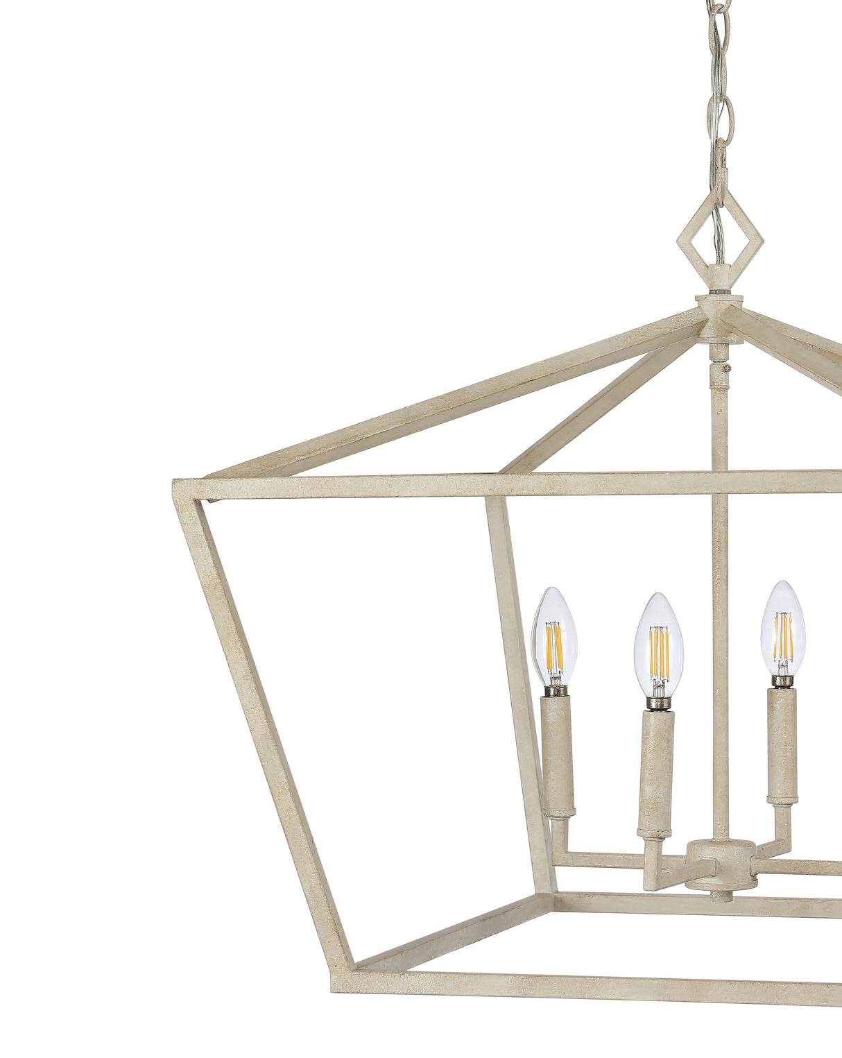 4-Light Adjustable Iron Rustic Glam LED Pendant