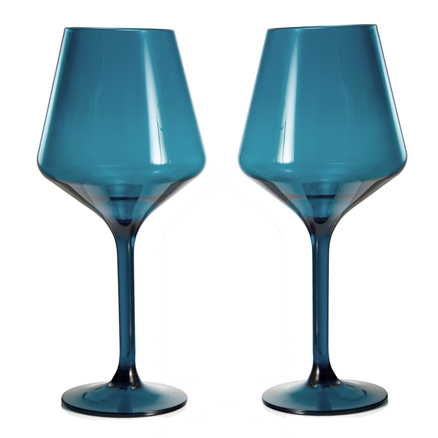 Saint Tropez Acrylic Stemmed Wine Glassware, Set of 2