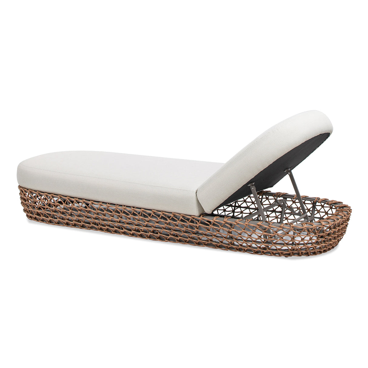 Willow Wicker & Sunbrella Upholstered Patio Lounger