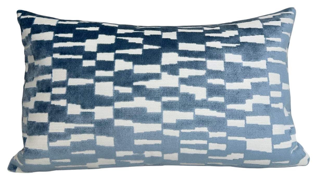 Mod Velvet Pillow Cover in Marine Blue