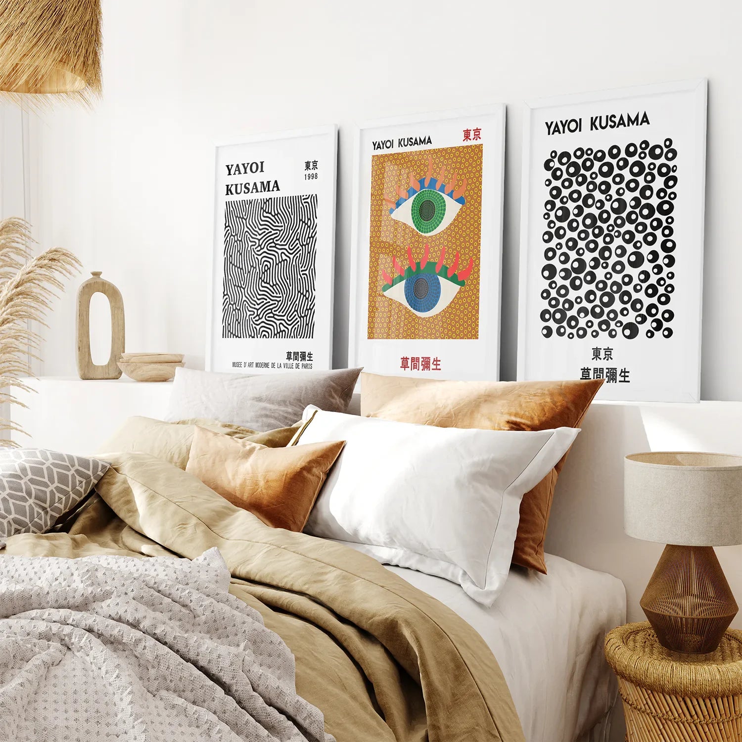 Japanese Yayoi Kusama Famous Wall Art Decor