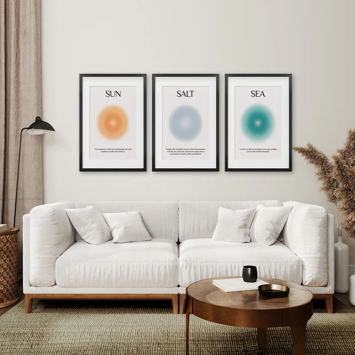 Sun Salt and Sea Aura Posters Wall Decor Set