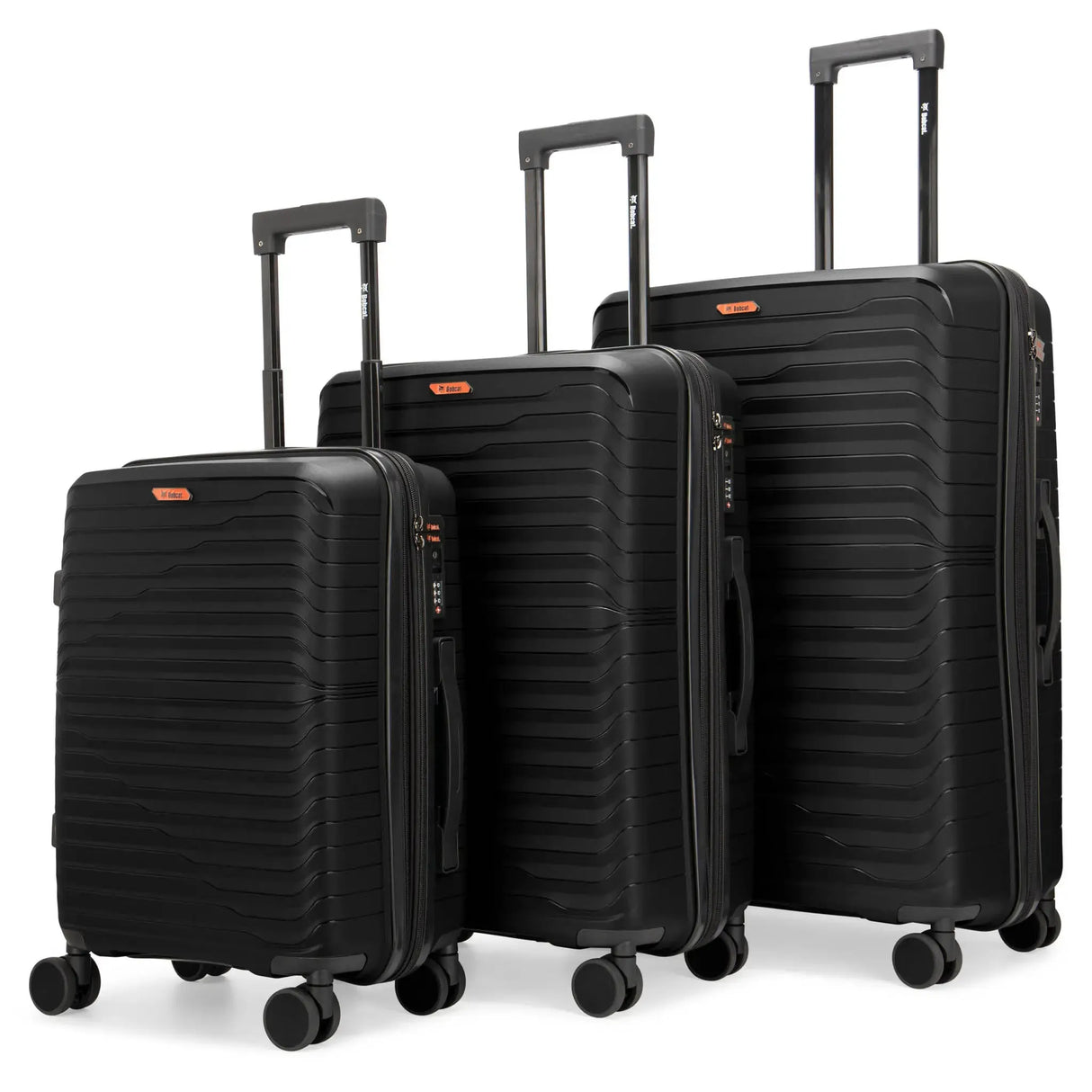 Excavator 3 Piece Expandable Tough Luggage Set