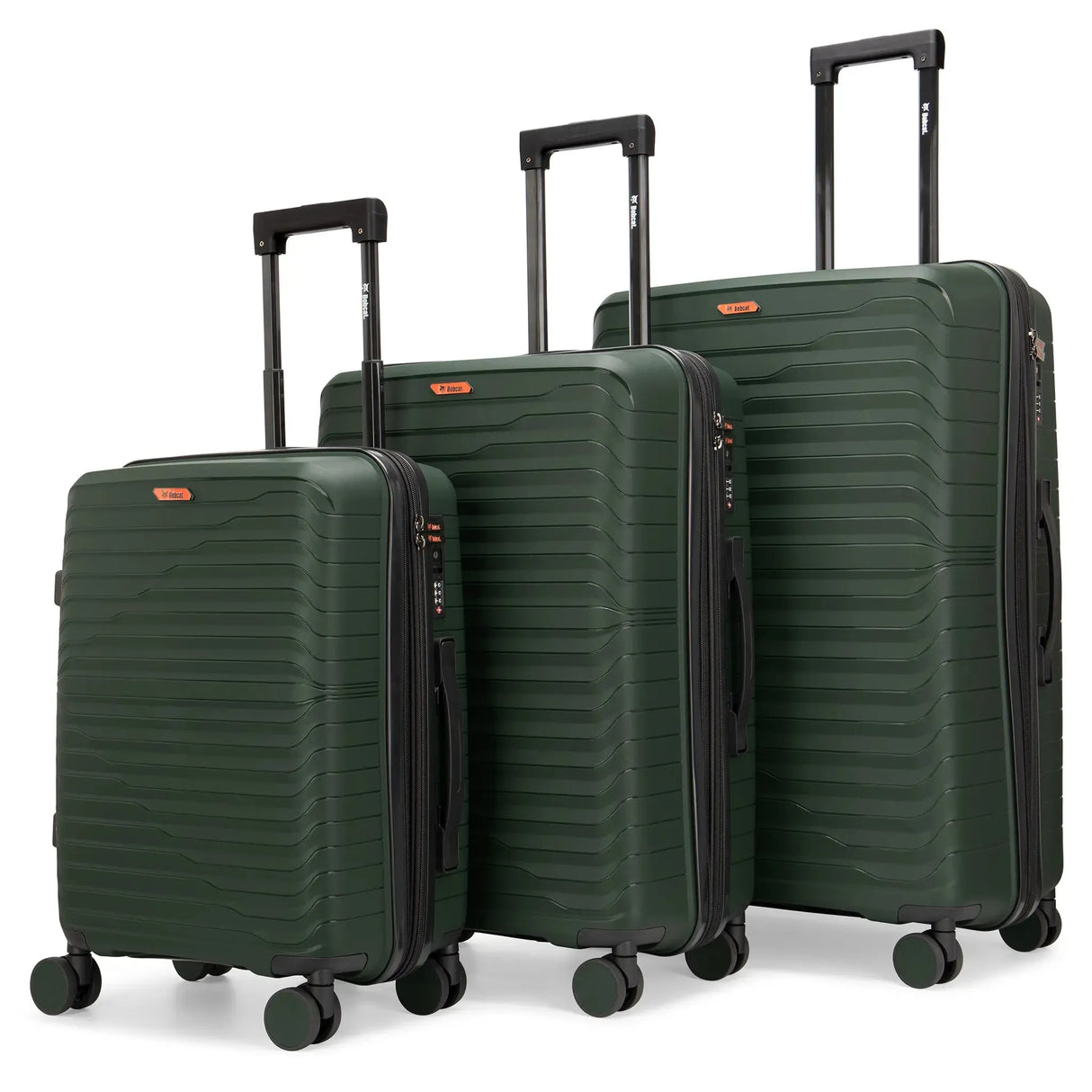 Excavator 3 Piece Expandable Tough Luggage Set