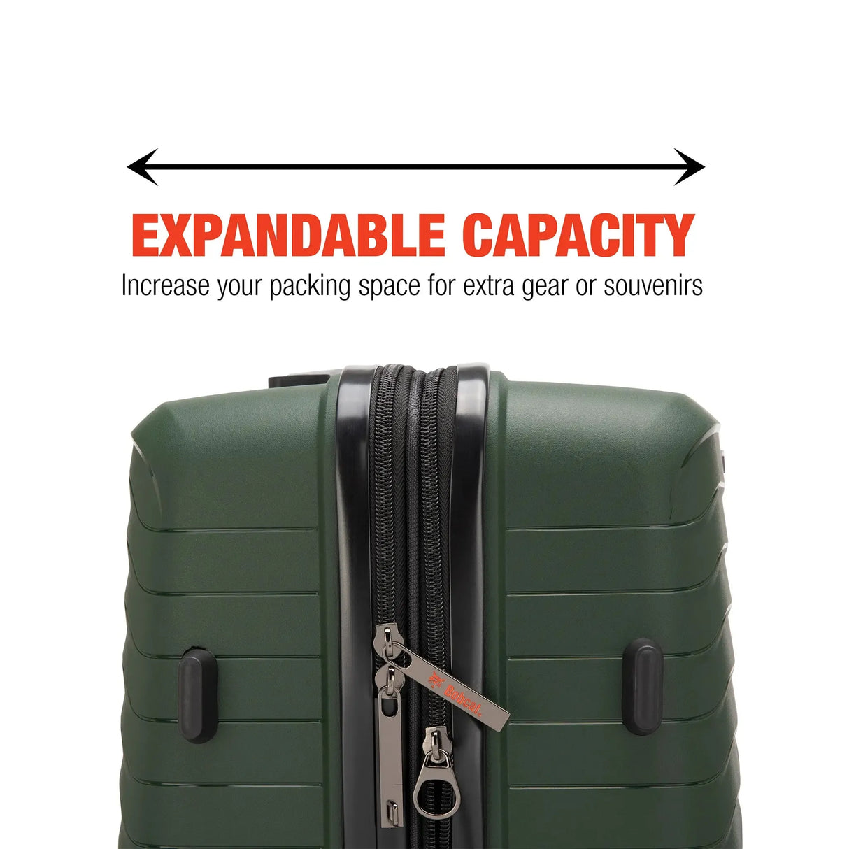 Excavator 3 Piece Expandable Tough Luggage Set