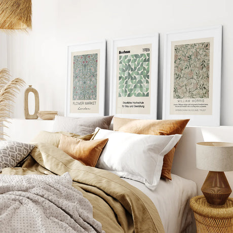 Botanical Neutral Wall Art Home Posters Set