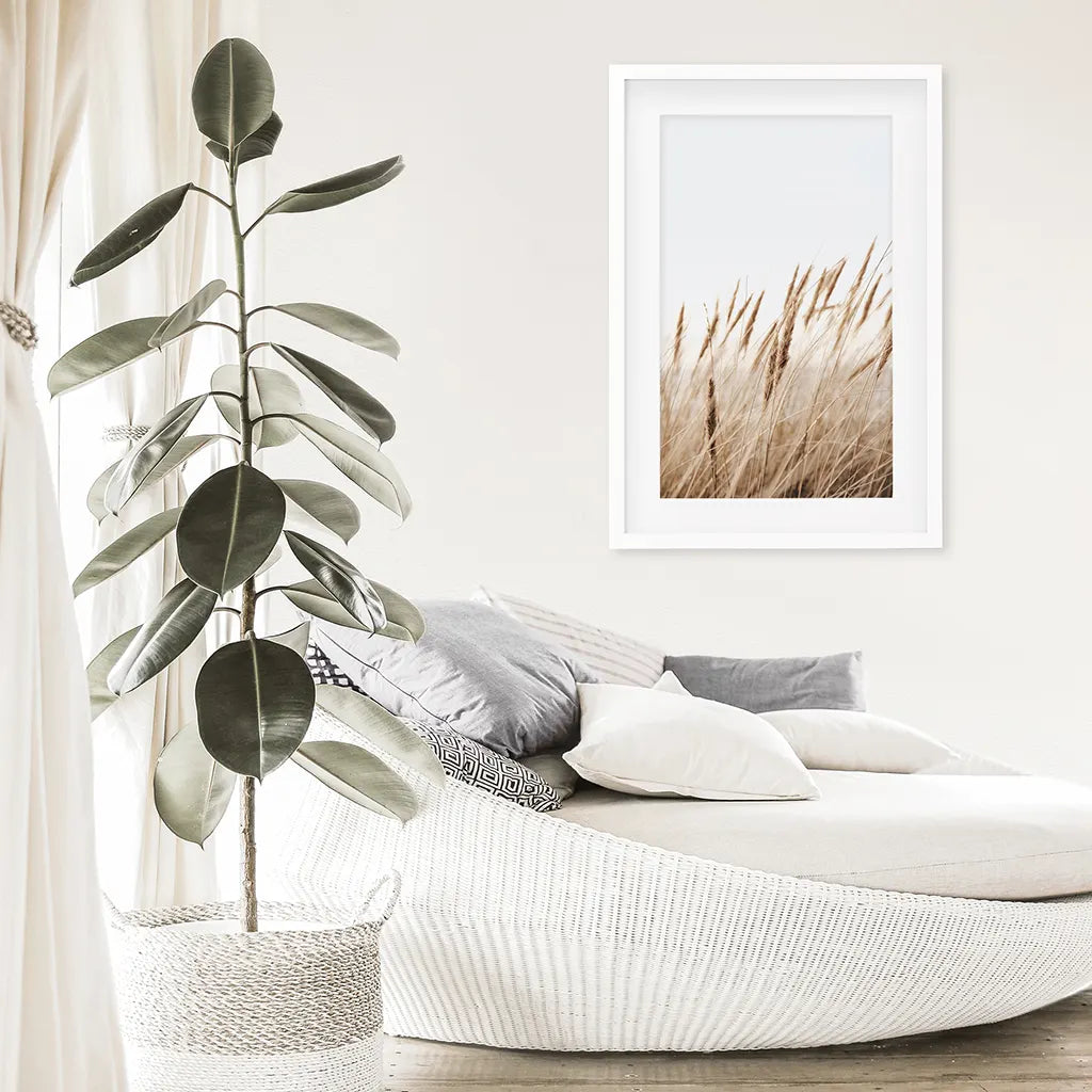Bohemian Pampas Grass Print. Nature Inspired Theme