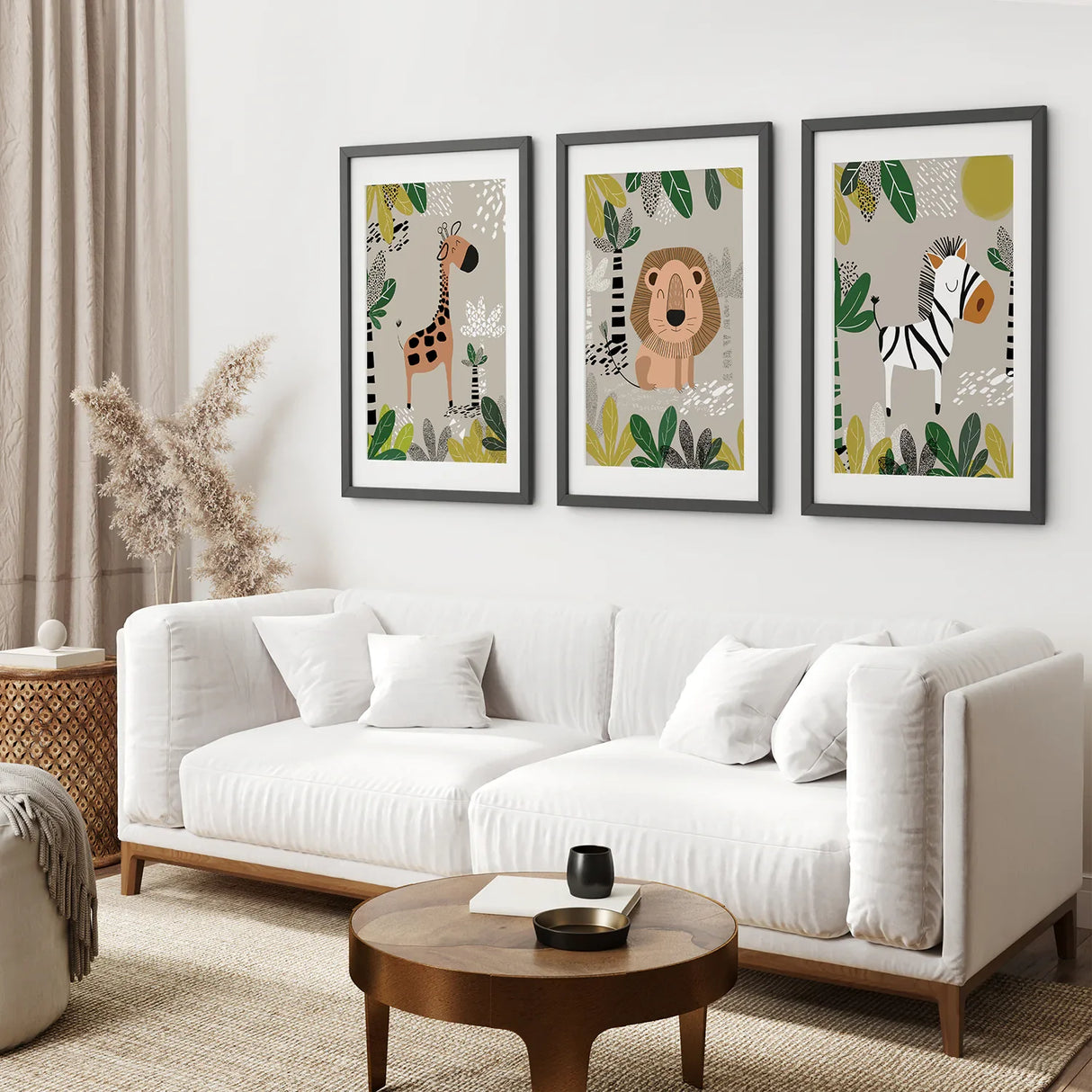 Set of 3 Safari Baby Animal Art Prints