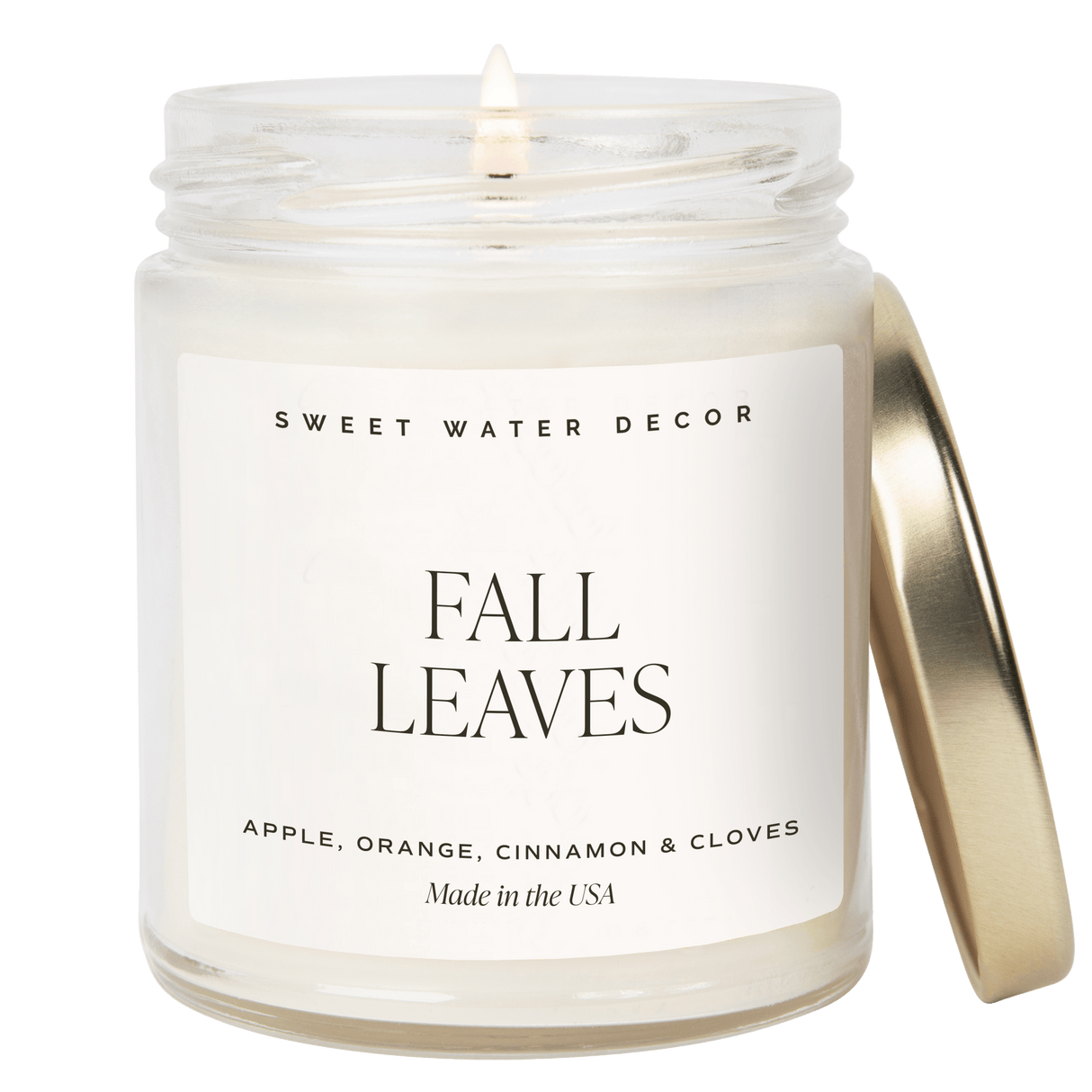 Fall Leaves Soy Candle - Clear Jar - 9 oz