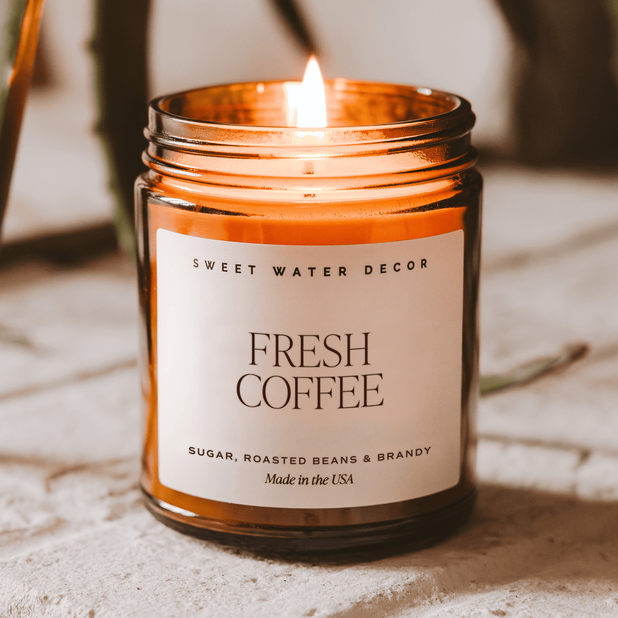 Fresh Coffee Soy Candle - Amber Jar - 9 oz