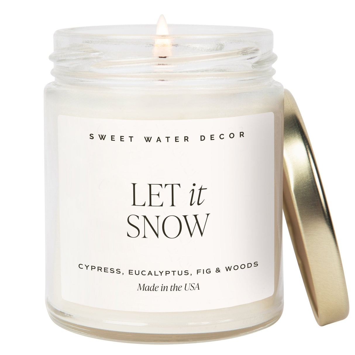 Let It Snow Soy Candle - Clear 9 oz Jar