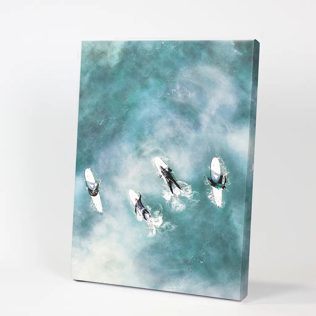 California Surfers Wall Art Print. Aerial Blue Ocean Waves