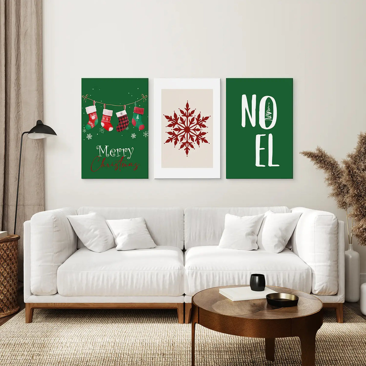 Trendy Green Christmas Holiday Art Nursery Decor