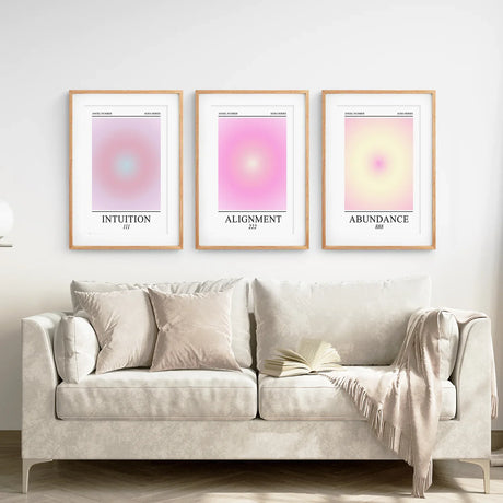 Aura Energy Spiritual Gradient Wall Art Set