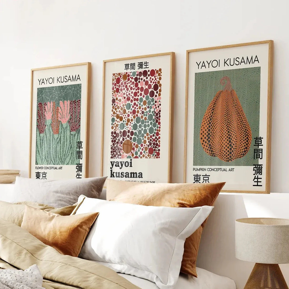 Contemporary Yayoi Kusama Retro Wall Art Decor