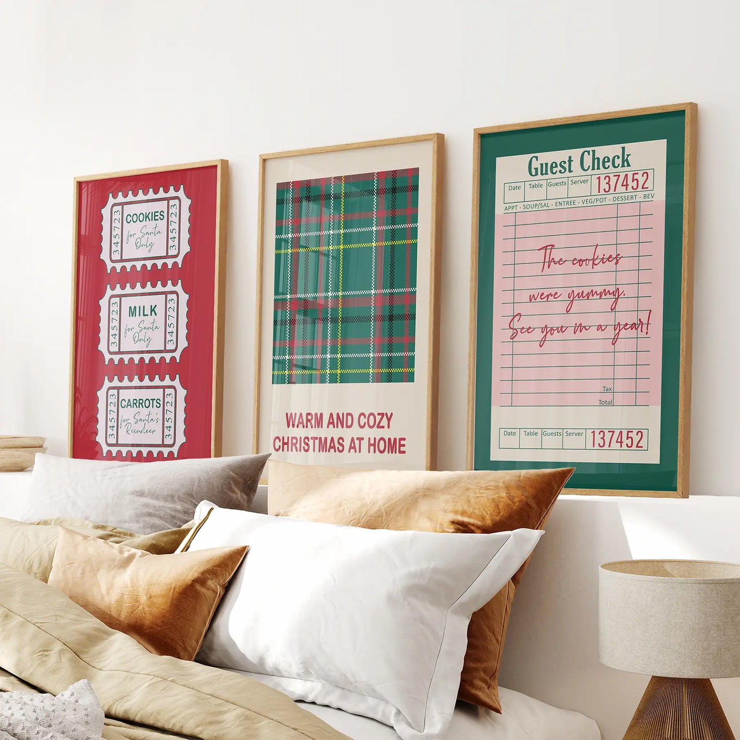 Cozy Seasonal Christmas Decor Wall Art Posters