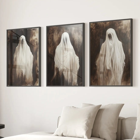Vintage Ghosts Halloween Wall Art Decor Poster