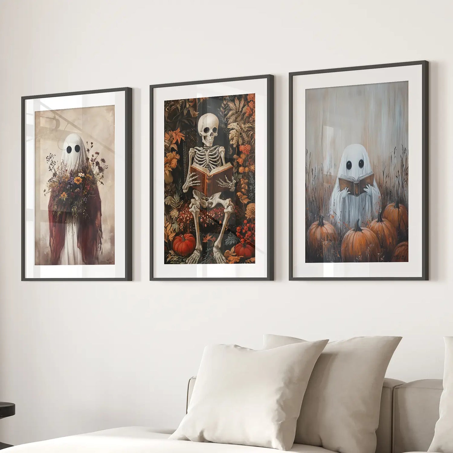 Halloween Skeleton Wall Art Decorations Posters