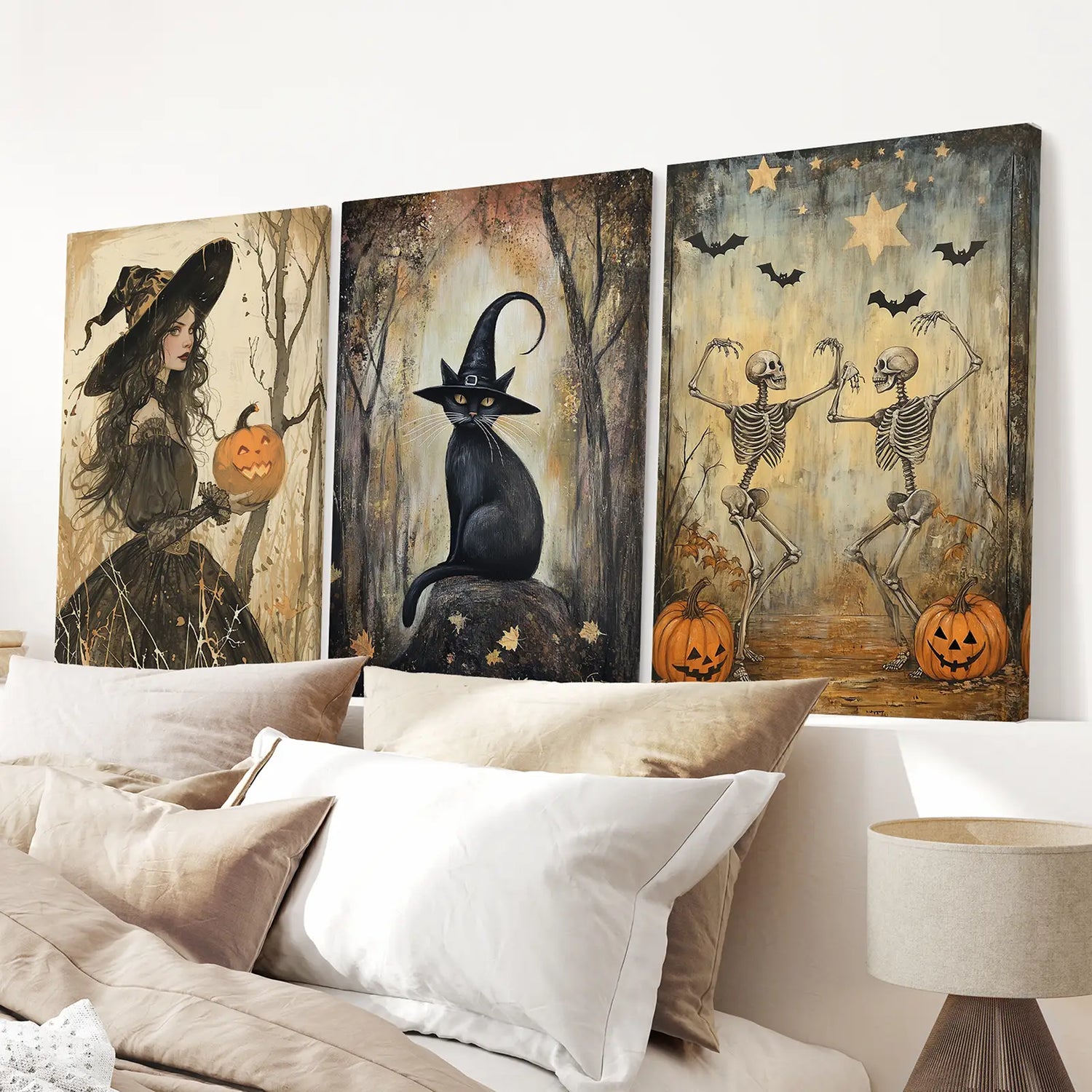 Witchy Halloween Fall Decor Modern Wall Art Print
