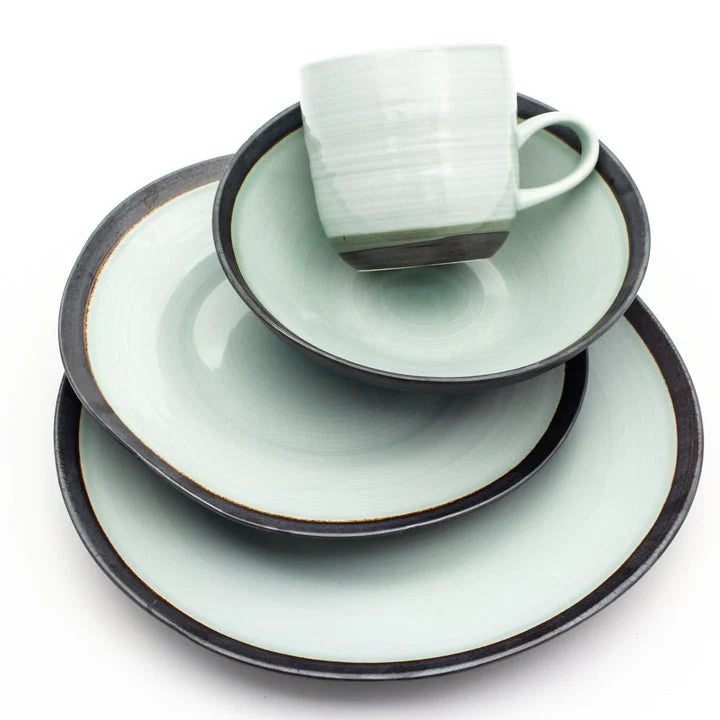 Diana 16-Piece Porcelain Dinnerware Set – Celadon