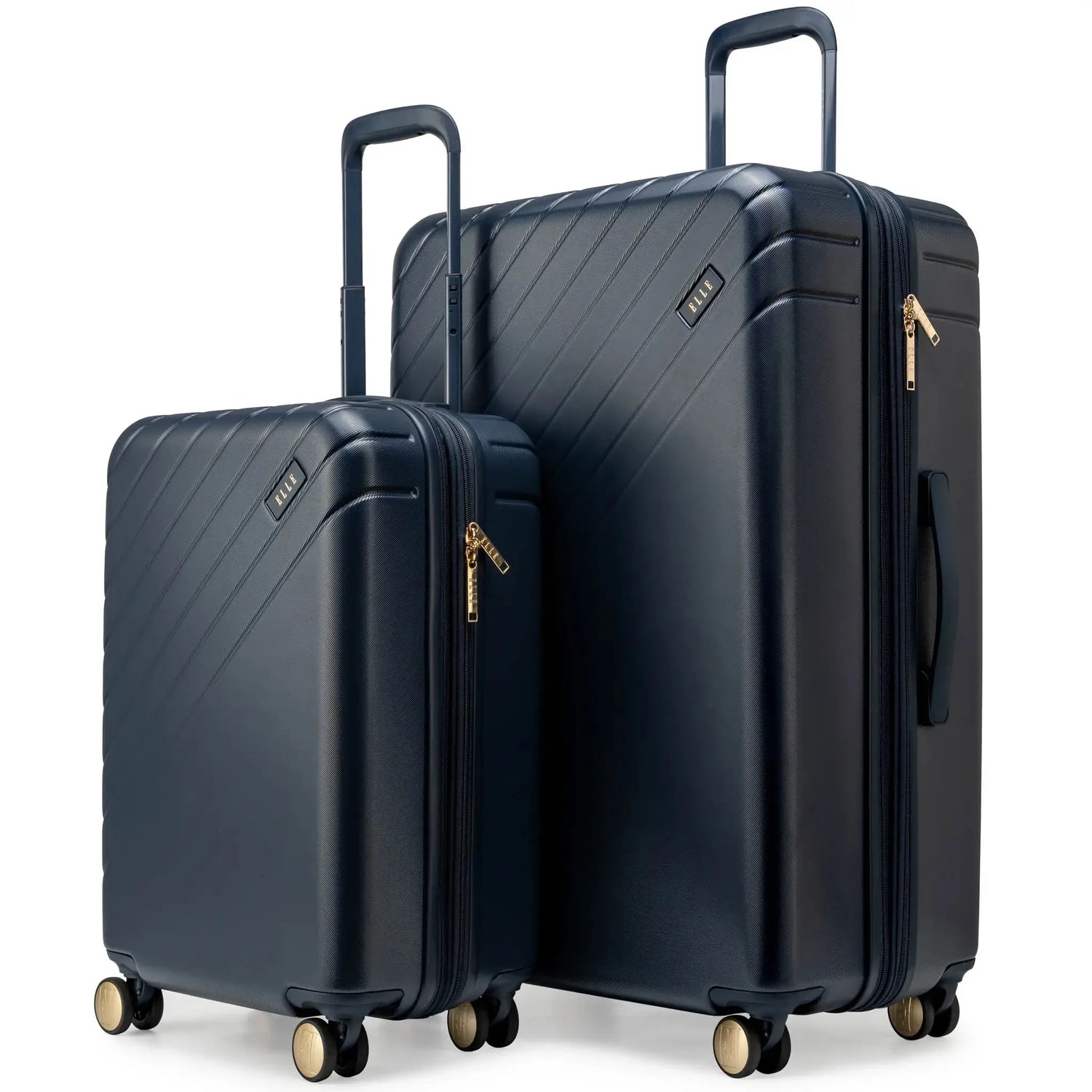 Louvre 2 Piece Expandable Polycarbonate Luggage Set