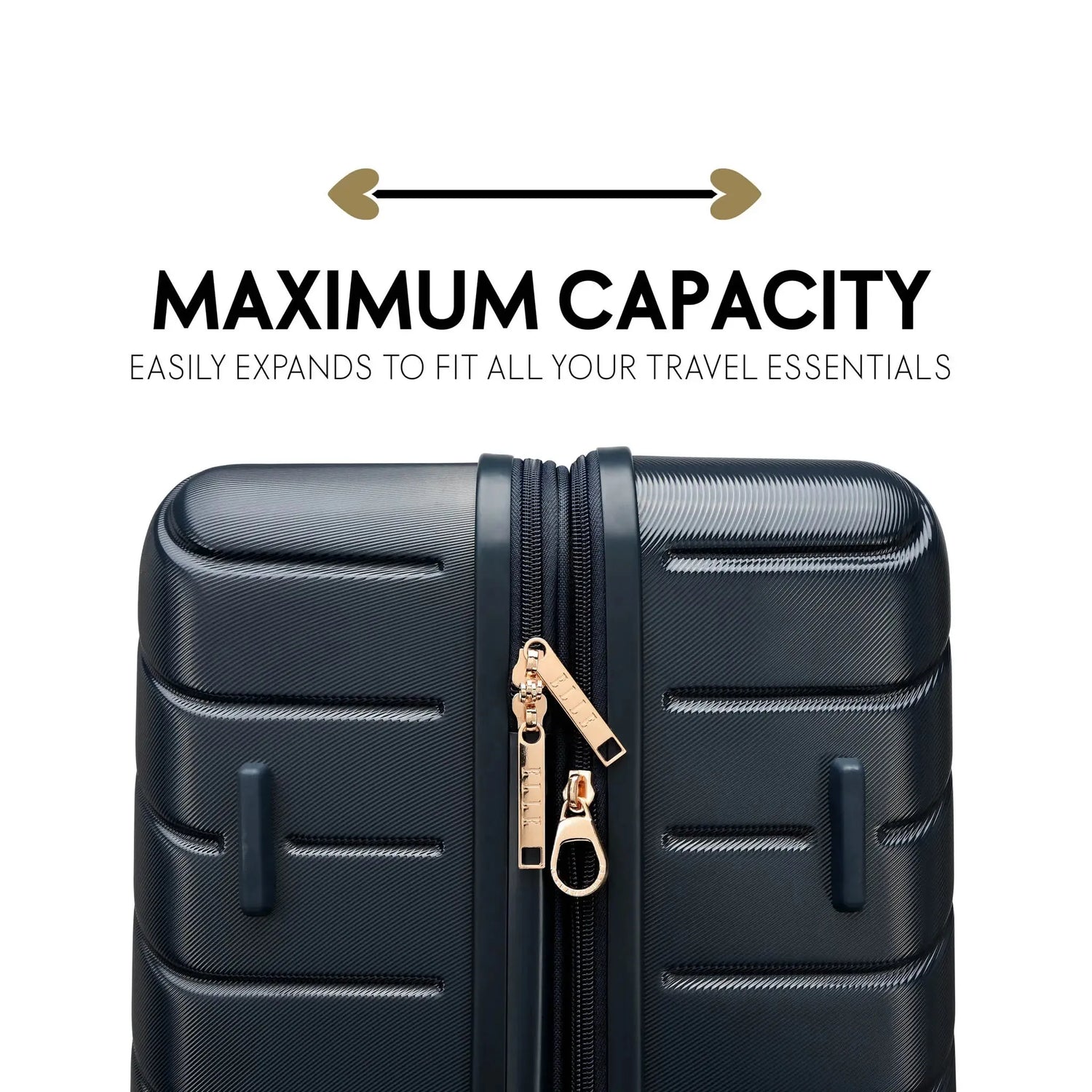 Louvre 2 Piece Expandable Polycarbonate Luggage Set